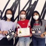 Les tres alumnes de l'Institud Fedac Lleida, creadores del curt 'Diario de Martina'