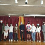 Alumnes durant l'entrevista a l'arquitecte Víctor Rahola