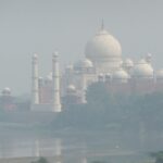 Imatge de fitxer del Taj Mahal ocult per la contaminació de l'aire (Vishal Bhargav Flickr)