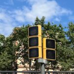 Un semàfor de Barcelona sense funcionar