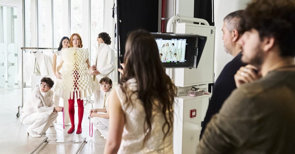 Un moment del rodatge a LCI Barcelona