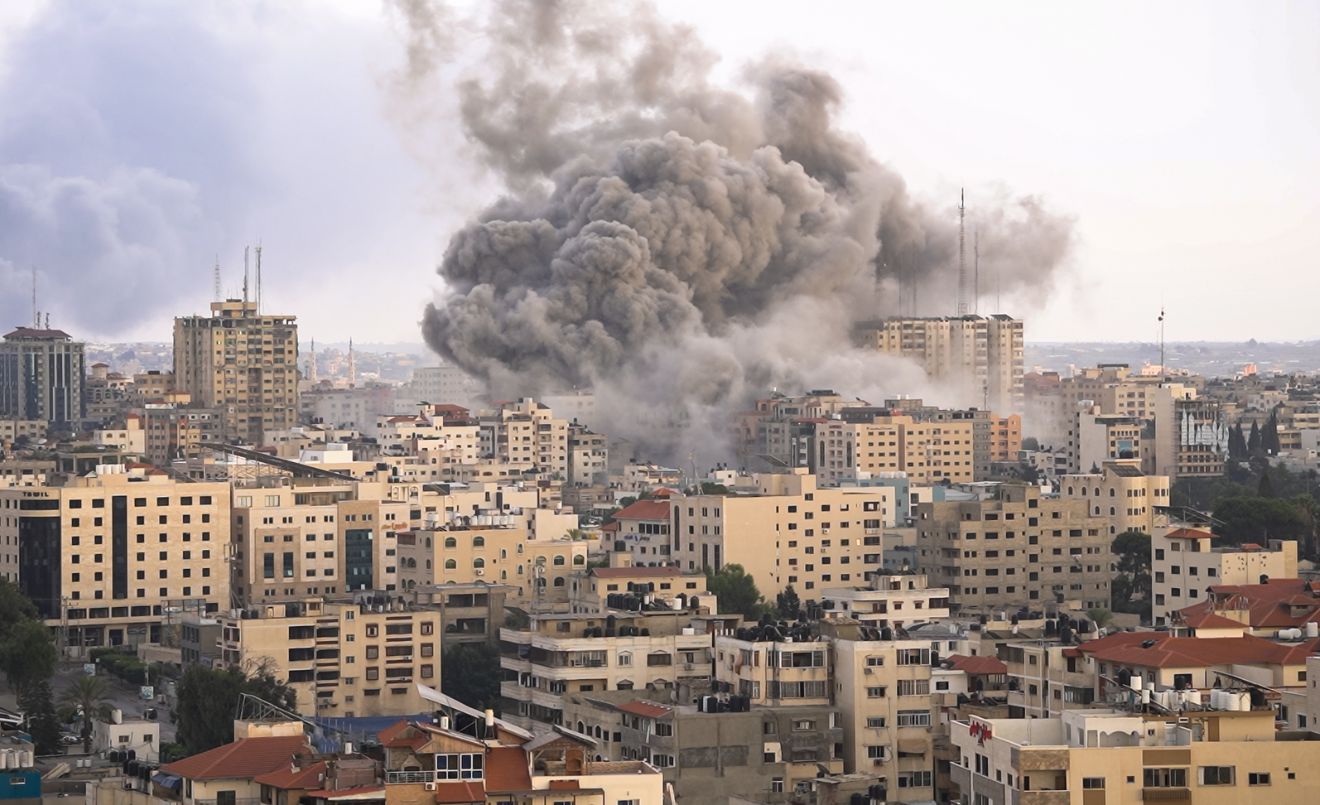 Bombardeig aeri israelià sobre la Franja de Gaza (Jaber Jehad Badwan / Wikimedia Commons)