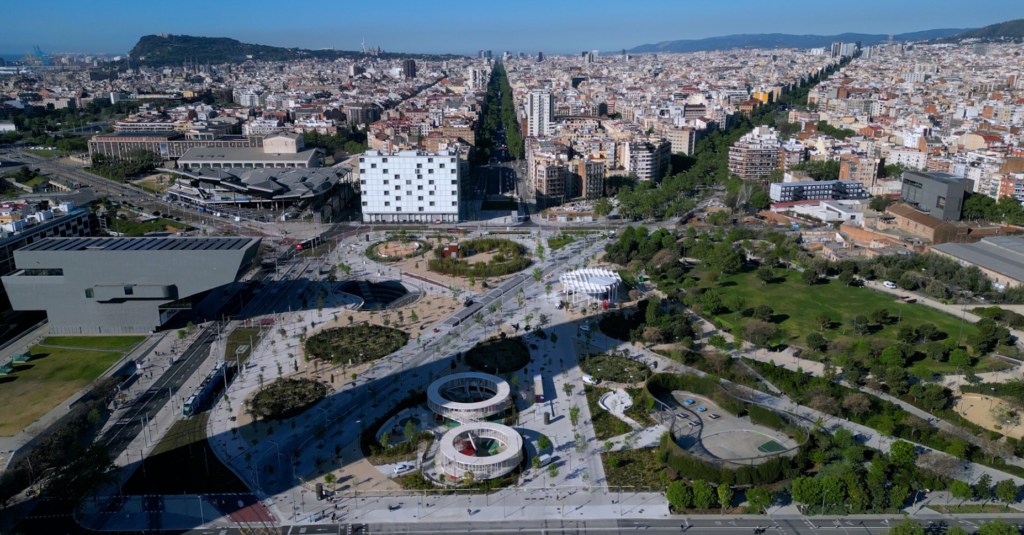 Imatge aèria del nou parc de les Glòries/Ajuntament de Barcelona