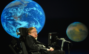 Stephen Hawking en una conferència per a la NASA. (NASA/Paul E. Alers/Flickr)