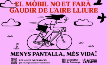 Imatge de la campanya de la guia 'Menys pantalla, més vida'/Generalitat de Catalunya