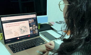 Els redactors i redactores del projecte de revistes escolars de Junior Report, participen en el webinar de Càritas Barcelona sobre pobresa i dret alimentari